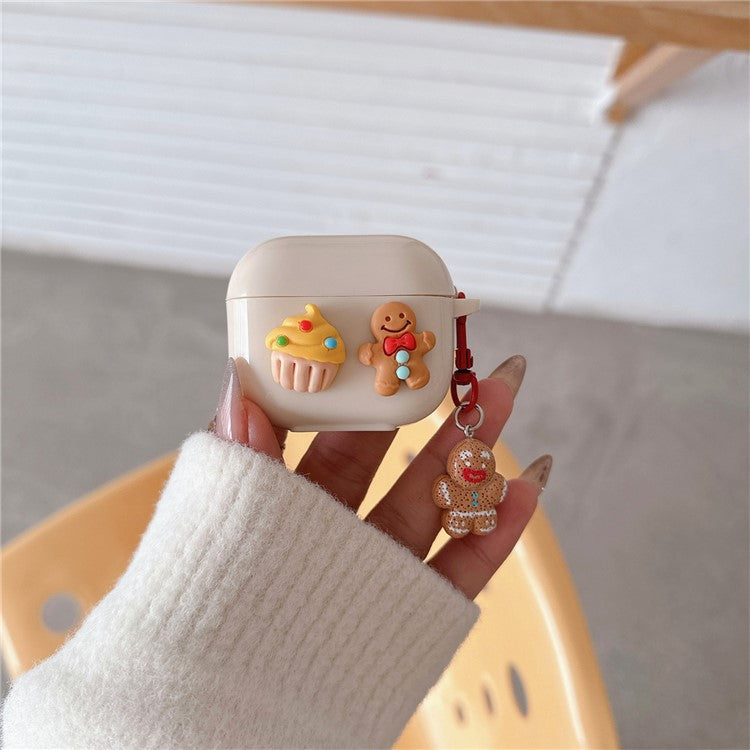 For Apple AirPods 3 TPU Case Cake Cookie Earbud Protection Cover with Pendant