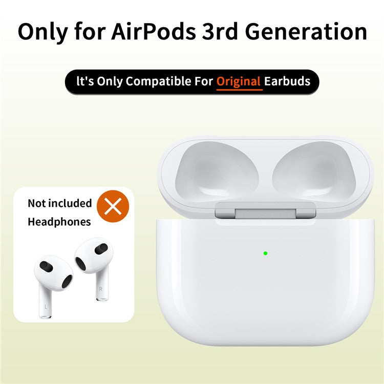 D04 For AirPods 3 Replacement Charging Bin 620mAh Wireless Charging Case (8-Pin Charging Port)