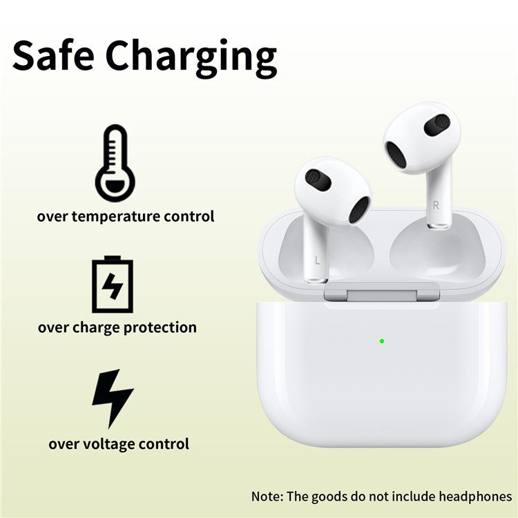 D04 For AirPods 3 Replacement Charging Bin 620mAh Wireless Charging Case (8-Pin Charging Port)