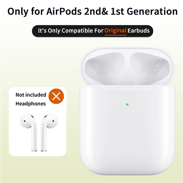 D02 For Airpods with Wireless Charging Case (2019) / Airpods with Charging Case (2019) (2016) Charger Supports iP Cable Charging