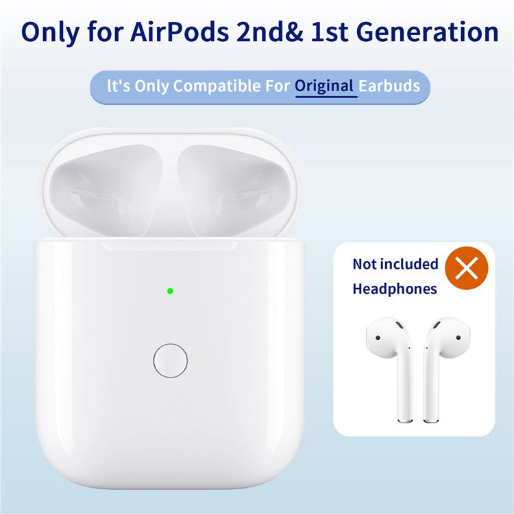 A0102 For Apple Airpods with Charging Case (2016) / (2019) / Airpods with Wireless Charging Case (2019) Replacement Charging Box, 8 Pin Interface