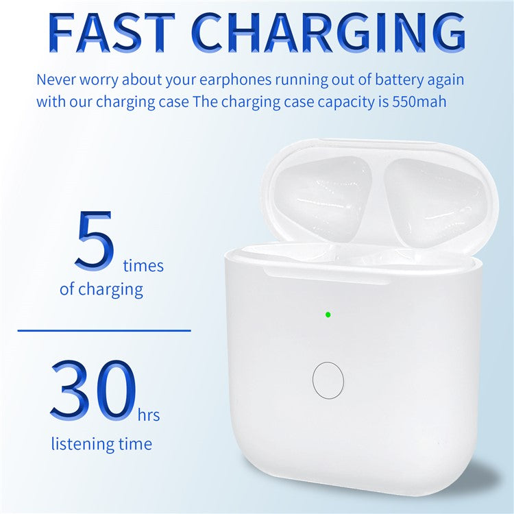 A0102 For Apple Airpods with Charging Case (2016) / (2019) / Airpods with Wireless Charging Case (2019) Replacement Charging Box, 8 Pin Interface