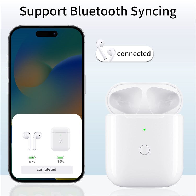 A0102 For Apple Airpods with Charging Case (2016) / (2019) / Airpods with Wireless Charging Case (2019) Replacement Charging Box, 8 Pin Interface