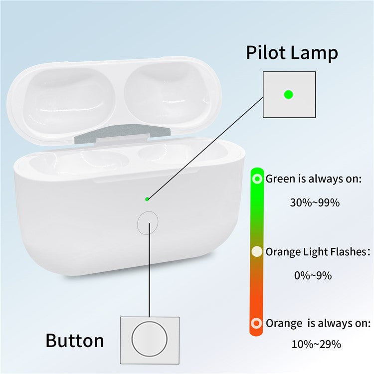 A003P For AirPods Pro 1 / 2 680mAh Charging Box Earphone Wireless Charging Case, 8 Pin Interface