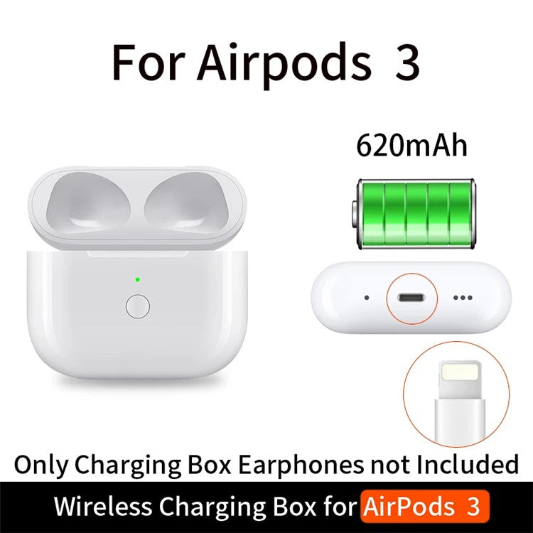 A004 For AirPods 3 Bluetooth Earphone Charging Case Wireless Charging Box, 8 Pin Interface