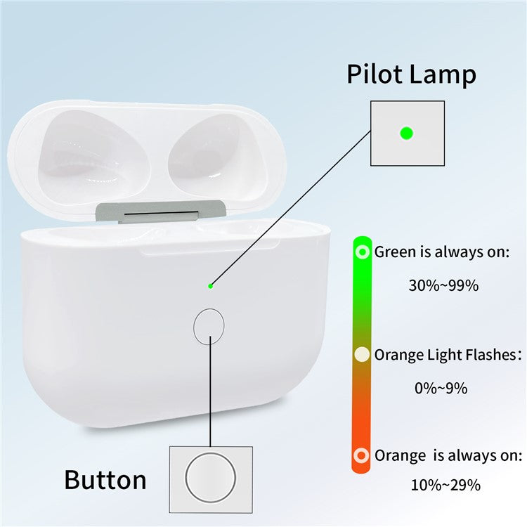 A004 For AirPods 3 Bluetooth Earphone Charging Case Wireless Charging Box, 8 Pin Interface