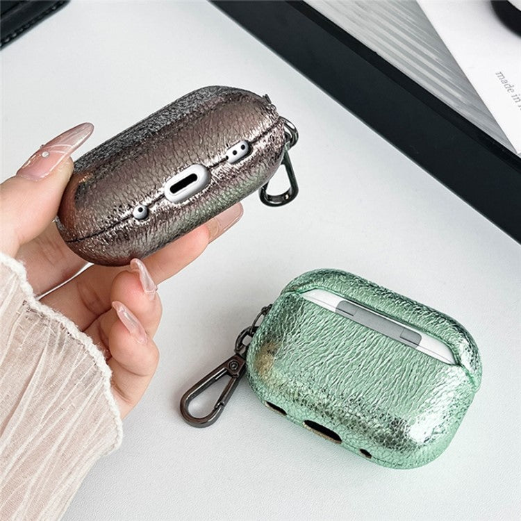 For Apple AirPods 3 Bluetooth Earphone Protective Cover Leather Texture Anti-scratch Case - Green