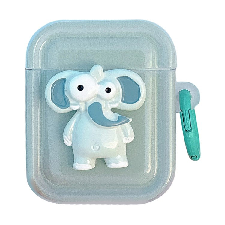 For Apple AirPods with Wireless Charging Case (2019) / AirPods with Charging Case (2019) (2016) Sleeve TPU Cover - Elephant