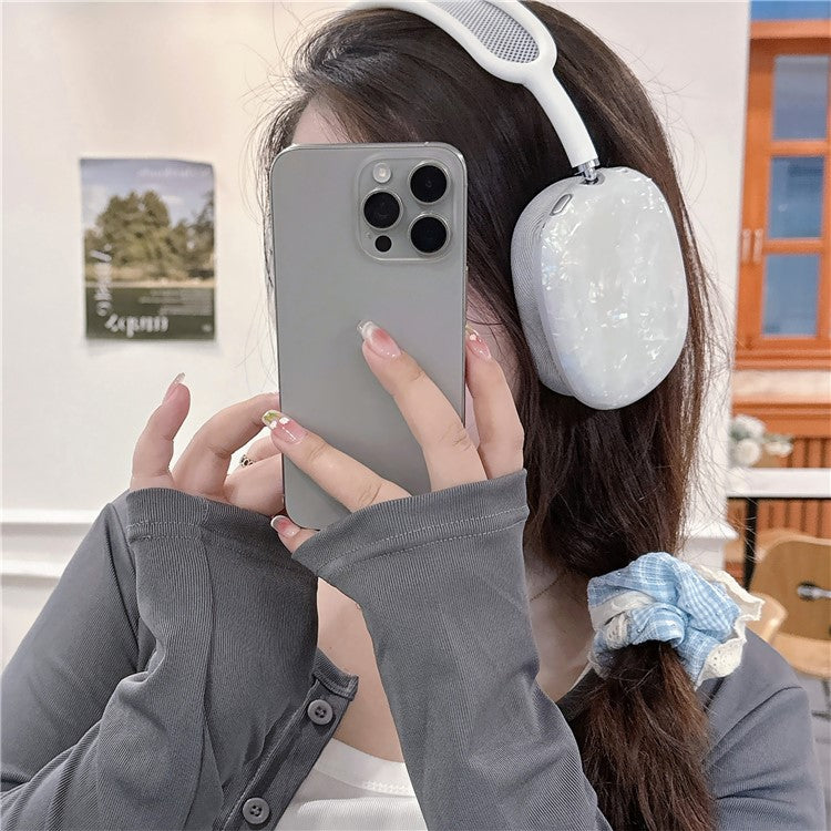 1 Pair TPU Earphone Ear Pads for AirPods Max 2024 (USB-C) / Max Replacement Earpads Headphone Ear Cushions - White