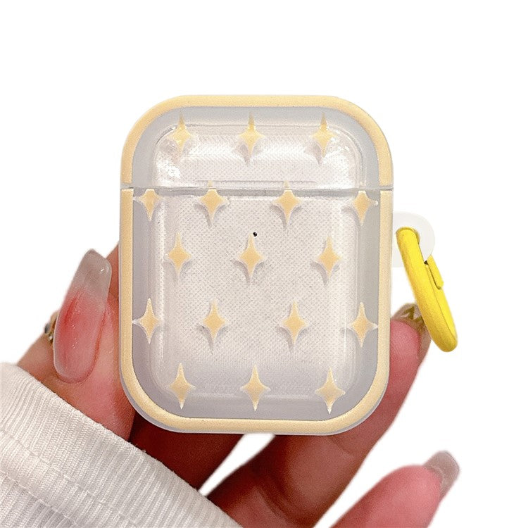 For Apple Airpods with Charging Case (2016) (2019) / Wireless Charging Case (2019) TPU Protective Cover with Buckle - Star