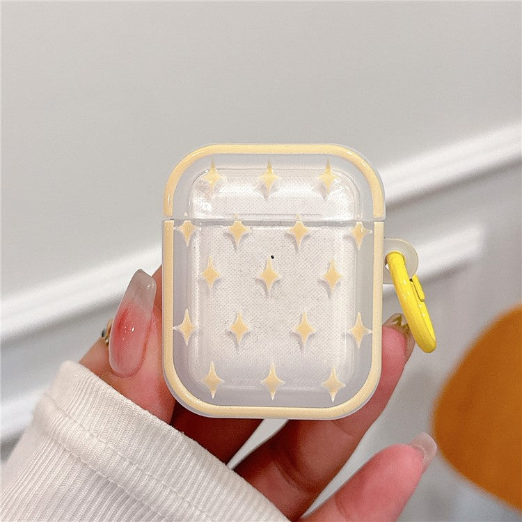 For Apple Airpods with Charging Case (2016) (2019) / Wireless Charging Case (2019) TPU Protective Cover with Buckle - Star