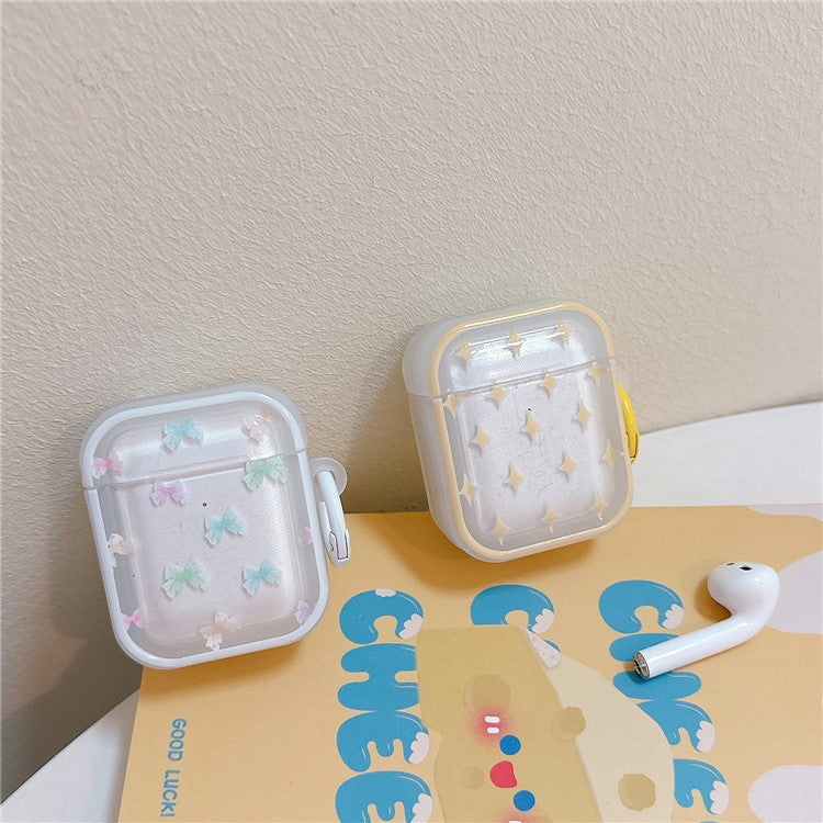 For Apple Airpods with Charging Case (2016) (2019) / Wireless Charging Case (2019) TPU Protective Cover with Buckle - Star