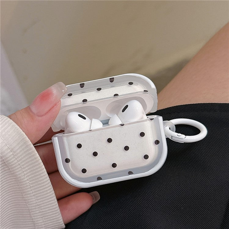 For Apple Airpods Pro 2 / Pro Bluetooth Earphone Case Fresh Pattern TPU Protective Cover with Ring Buckle - Dot