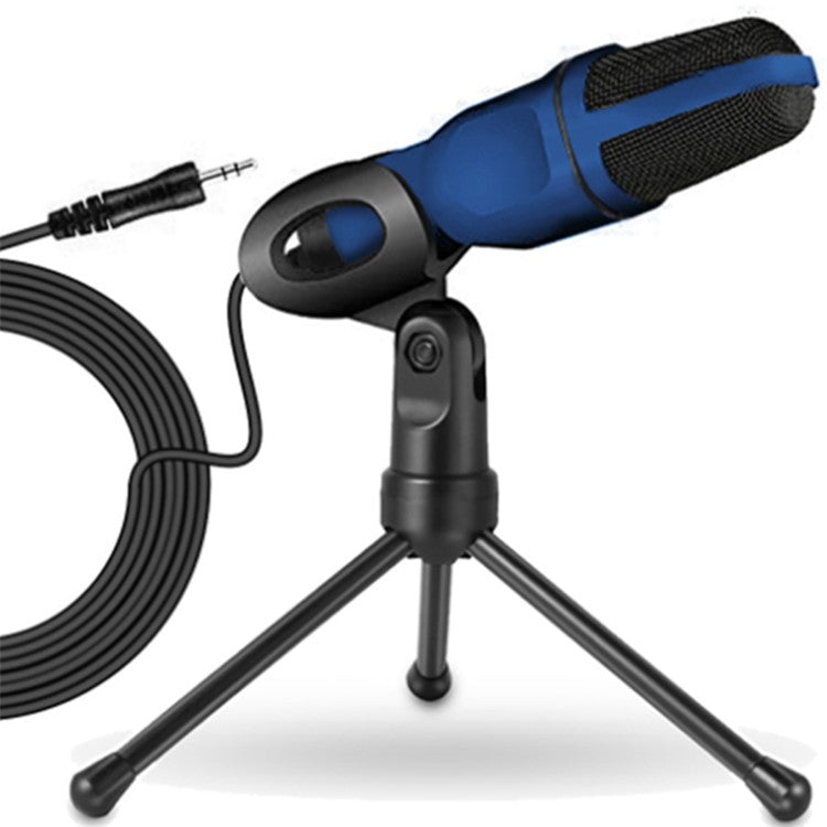 SF-666 Handheld Capacitive Conference with Tripod Stand Anchor Network Microphone - Blue