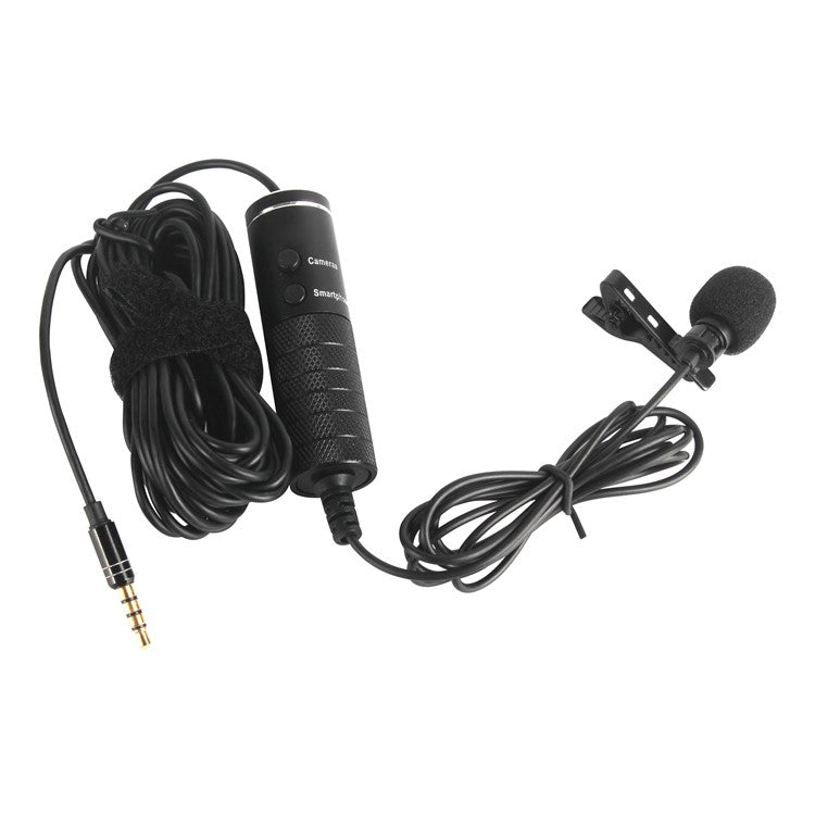 MB-Q01 Lavalier Microphone Clip-on 3.5mm Collar Condenser Lapel Mic