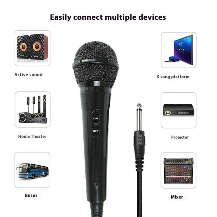 MB-102 High Sensitivity Dynamic Cardioid Microphone Wired Handheld Mic for Speech Karaoke