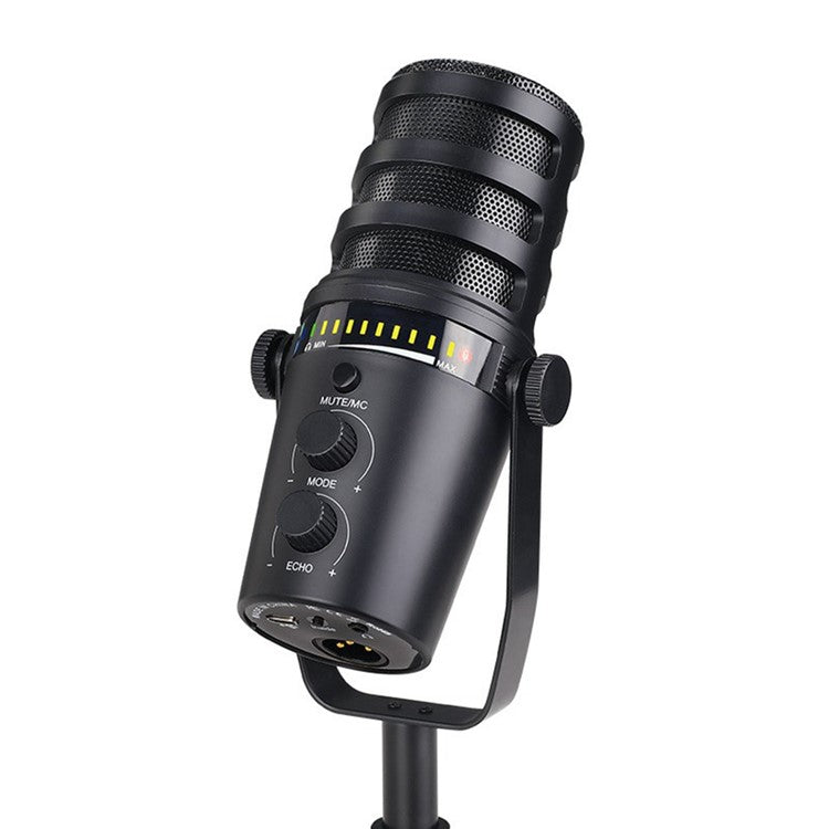 MV7 Real-Time Monitoring Cardioid Dynamic Microphone with Desktop Bracket for Live Broadcast