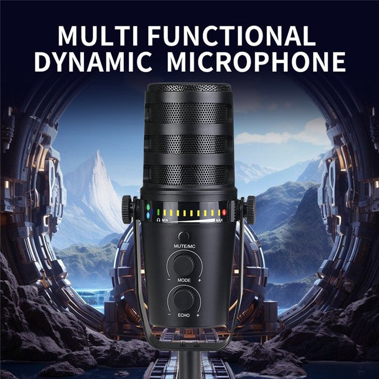 MV7 Real-Time Monitoring Cardioid Dynamic Microphone with Desktop Bracket for Live Broadcast