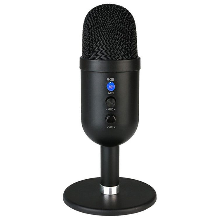 MU2000 Condenser Microphone with RGB Light Professional Desktop Cardioid Mic for PC / Mac / PS5