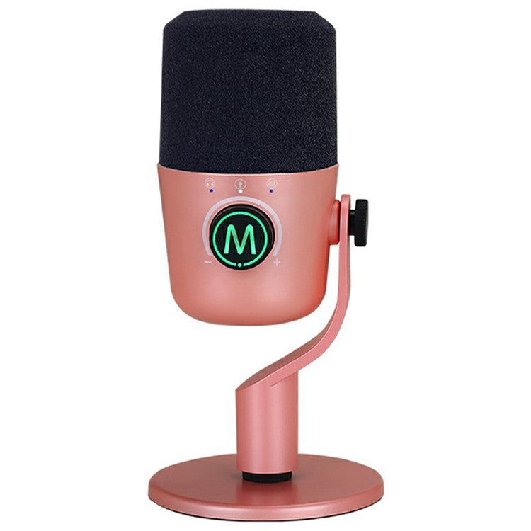 PDO-20 USB Gaming Microphone Noise Cancellation Condenser Mic for Live Streaming, Recording, PC - Pink