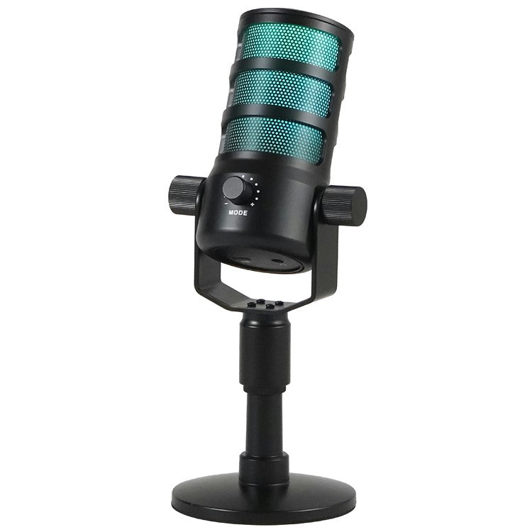 PDO Noise Reduction Microphone with RGB Light for Live Streaming / Gaming / Karaoke Desktop Mic