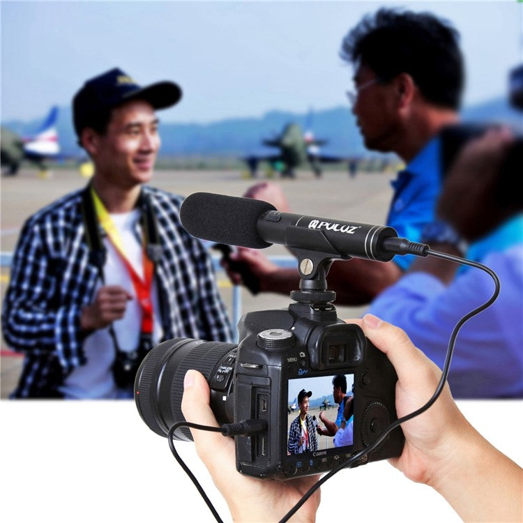 PULUZ PU3012 Professional Interview Microphone for DSLR Camera DV Recording Mic