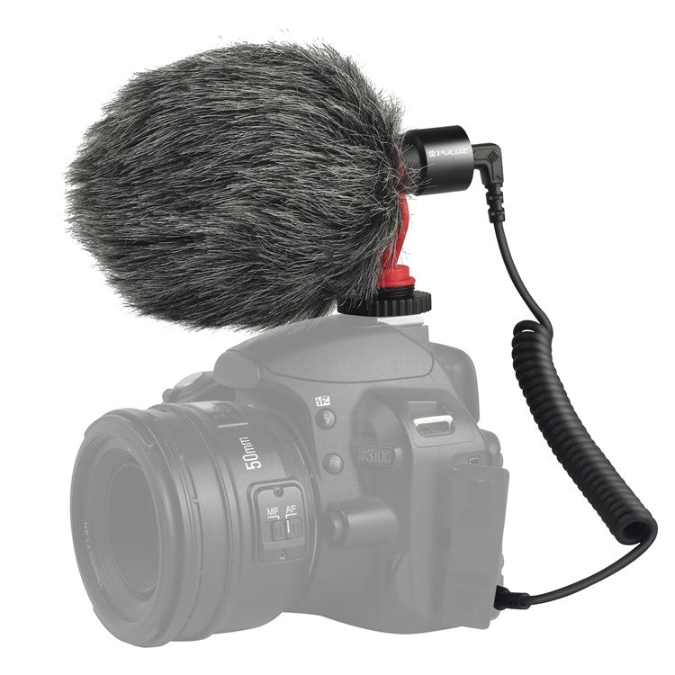 PULUZ PU3044 Professional Interview Microphone with Shock Mount for DSLR Camera / Smartphone / Tablet