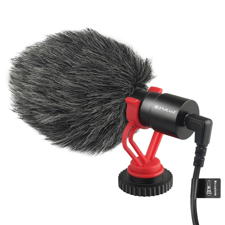 PULUZ PU3044 Professional Interview Microphone with Shock Mount for DSLR Camera / Smartphone / Tablet