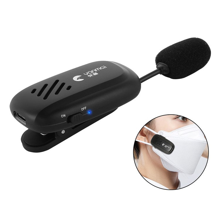 YANMAI K2 Portable Rechargeable Mini Mask Mic Wireless Clip On Mask Microphone Loudspeaker