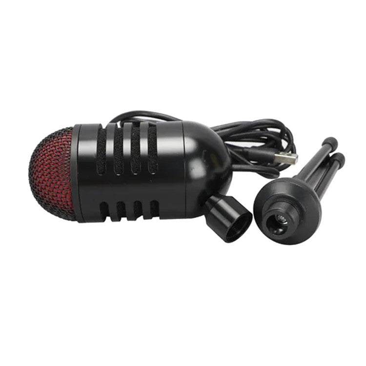 USB-02 Microphone USB Cable Mic Plug and Play Voice Recording Tool for Laptop Computer