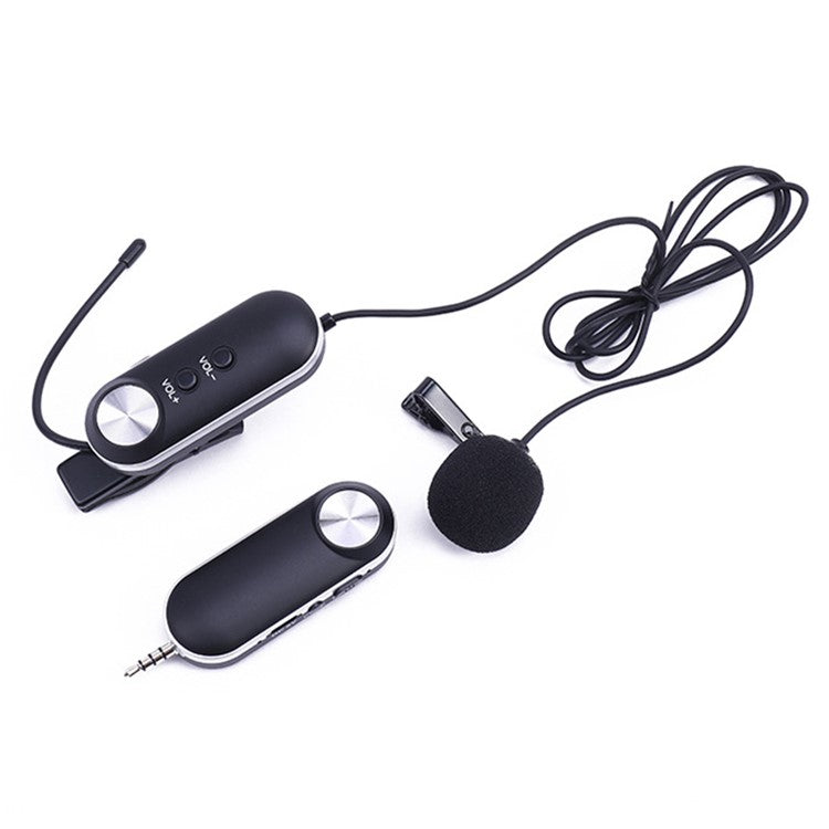 T-3II Computer Camera Cell Phone Recording Mic Wireless Lavalier Microphone for Recording Interview - EU Plug