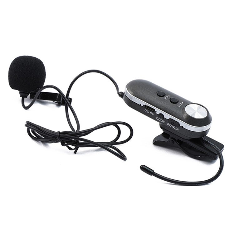 PRO-4CII Wireless Lavalier Microphone Set with Receiver 1 to 4 UHF FM Portable Condenser Microphone