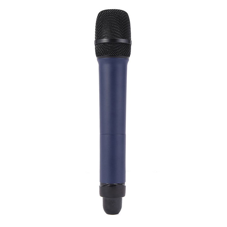 W-15 Professional Dual Dynamic Mic Handheld UHF Wireless Microphone System for Home KTV - Blue