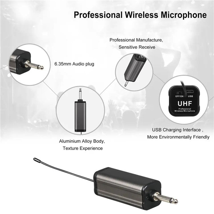 W-16 Home Karaoke Mic Outdoor Portable Microphone UHF Handheld Wireless Microphone