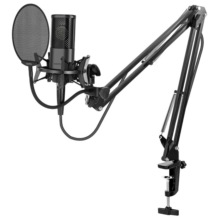 YANMAI X2 Condenser Microphone Kit Cardioid Mic Shock Mount+Foam Cap+Cable for PC Studio Recording