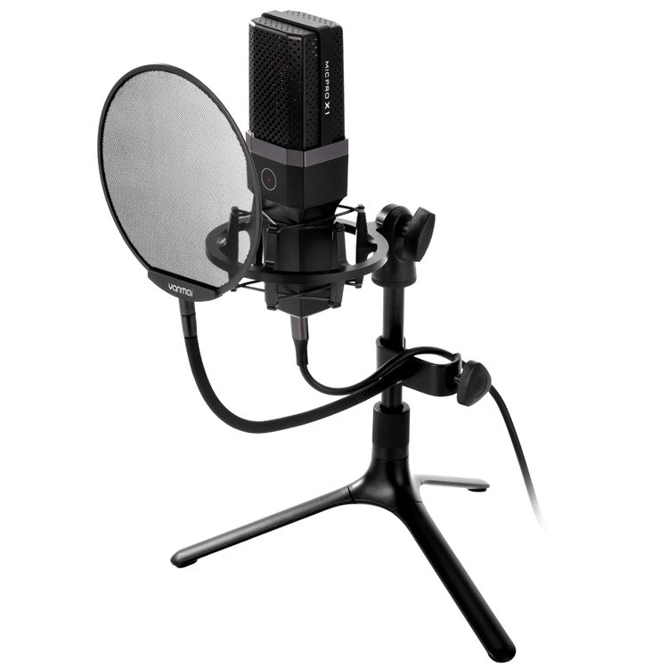 YANMAI X1 USB Condenser Recording Microphone Kit with Stand Shock Mount for PC Karaoke Live Streaming Studio