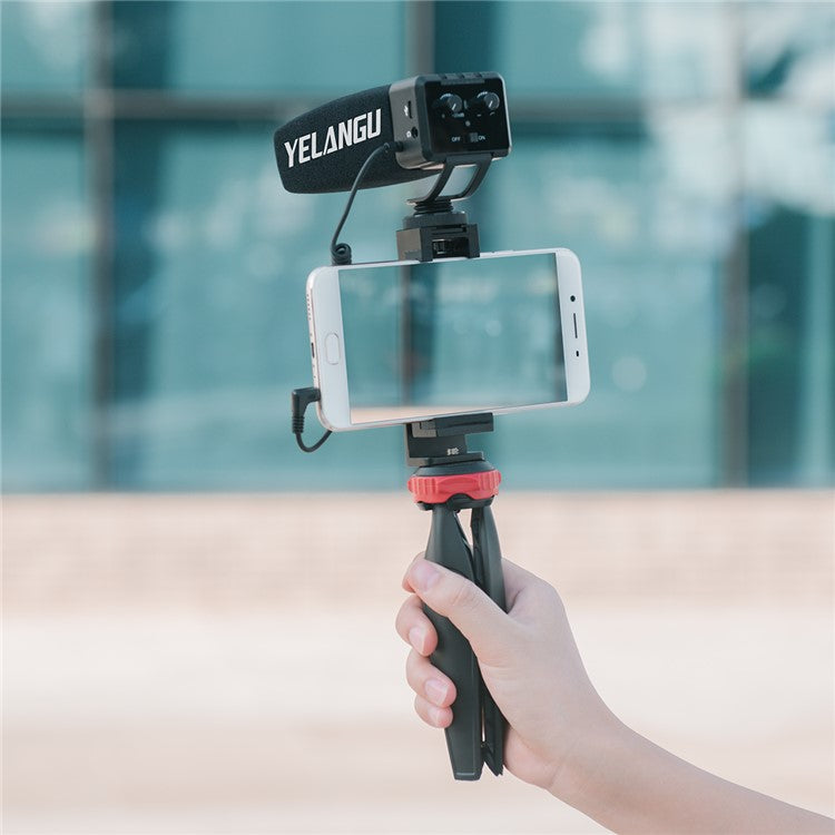 YELANGU MIC09 Professional On-Camera Interview Gain Microphone 3.5mm Audio Plug for DSLR Camera VLOG