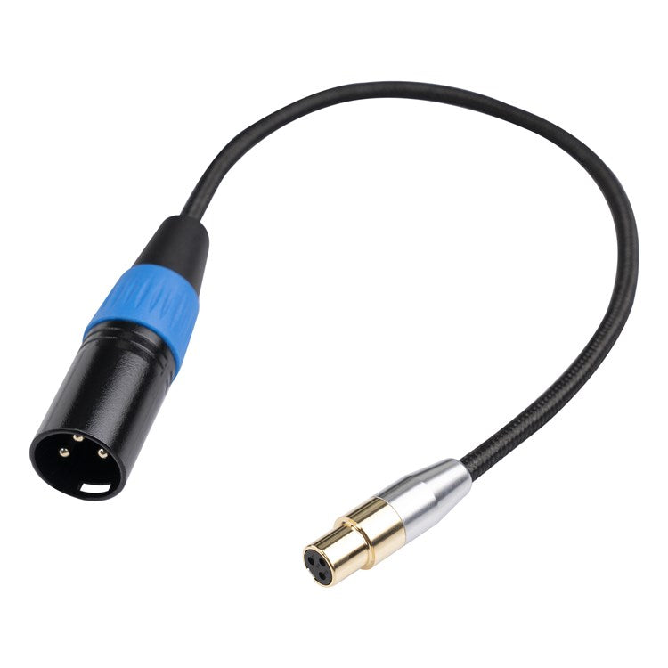 SA119GXK108BU 0.3m 24K Gold Plated Mini XLR to XLR Male Cable Microphone Audio Adapter Cord