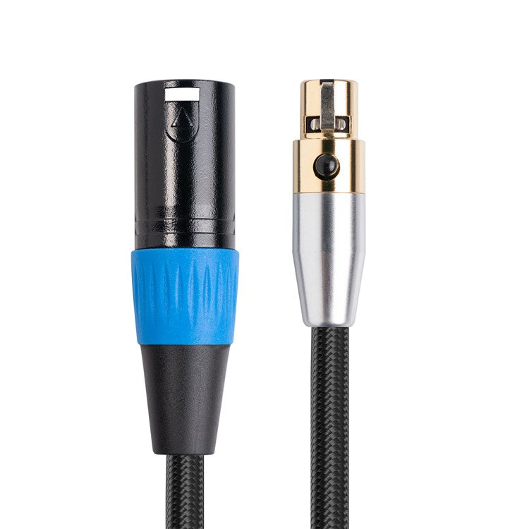 SA119GXK108BU 0.3m 24K Gold Plated Mini XLR to XLR Male Cable Microphone Audio Adapter Cord