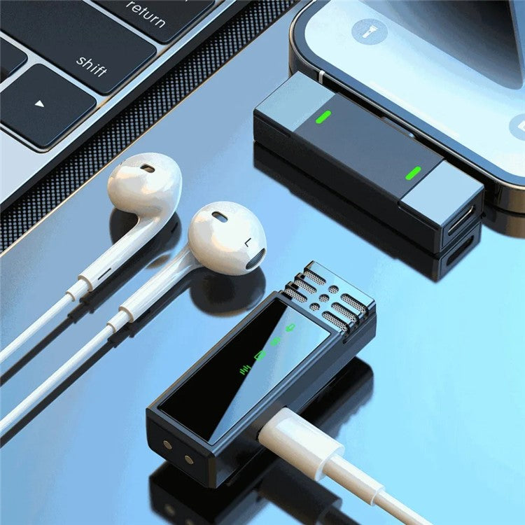 J68 Wireless Noise Canceling Microphone Lavalier Mic (2 Microphones+1 Receiver) - For iPhone