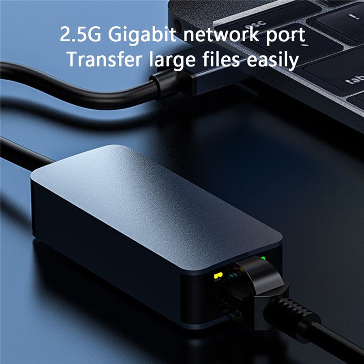 USB to 2.5Gbps Ethernet Adapter High Speed Network Converter for Computer Laptop