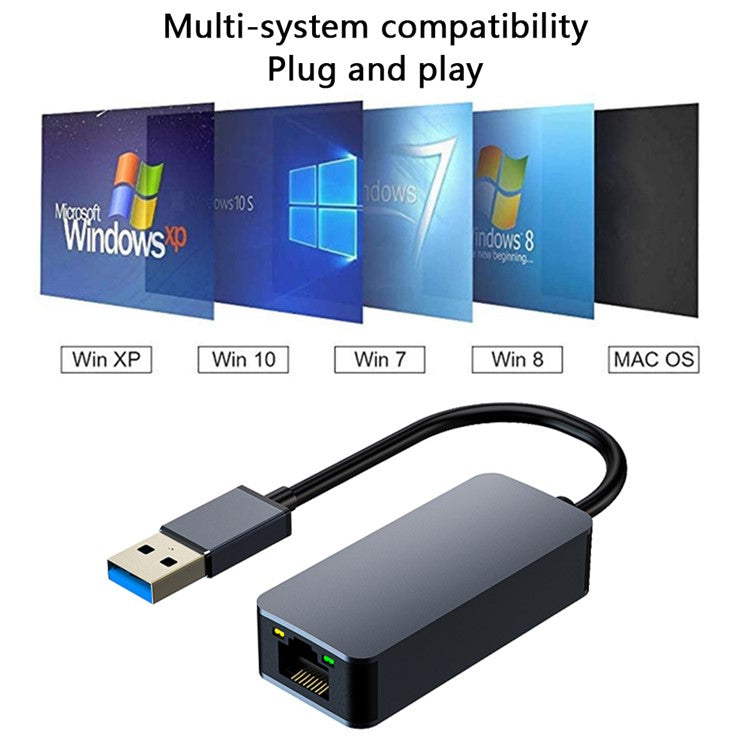 USB to 2.5Gbps Ethernet Adapter High Speed Network Converter for Computer Laptop