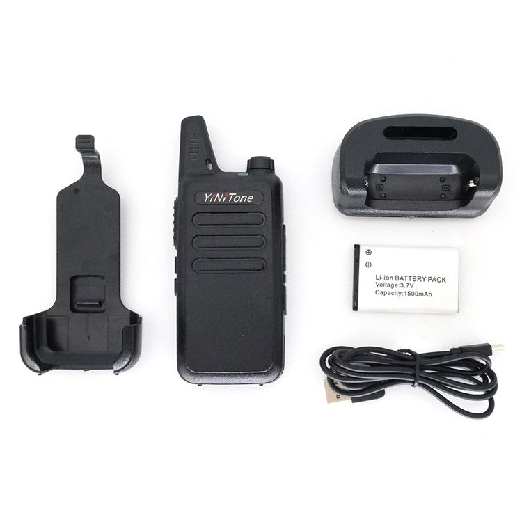 YINITONE MINI-02 Two Way Radio 16CH 5W UHF 400-470MHz Walkie Talkie Portable DMR Ham Radio RT22 FM Transceiver