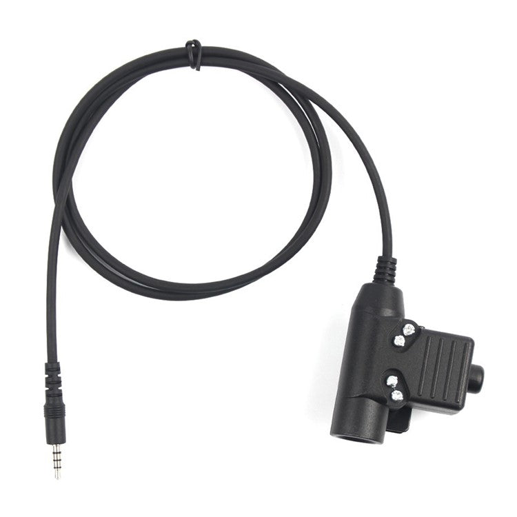 Z113 Standard Version 3.5mm Jack U94 PTT Cable Headset Adapter for Walkie Talkie / Phone