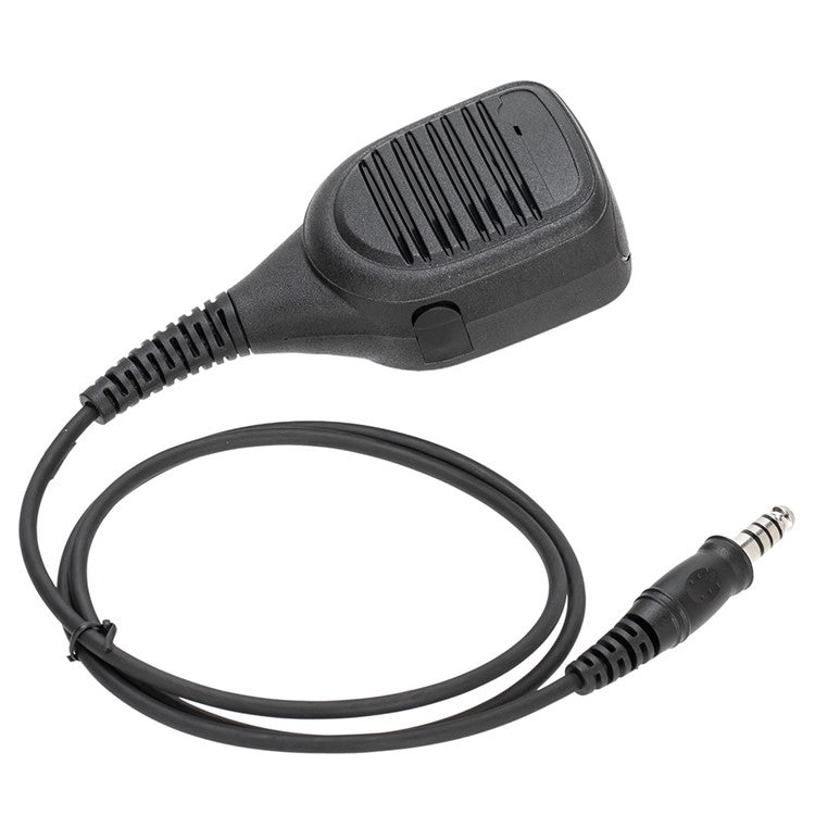 Universal Walkie Talkie 7.1mm Audio Jack Ham Radio Speaker Microphone with 360 Degree Rotating Clip