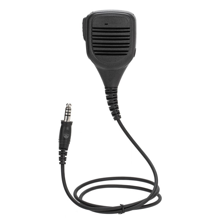 Universal Walkie Talkie 7.1mm Audio Jack Ham Radio Speaker Microphone with 360 Degree Rotating Clip