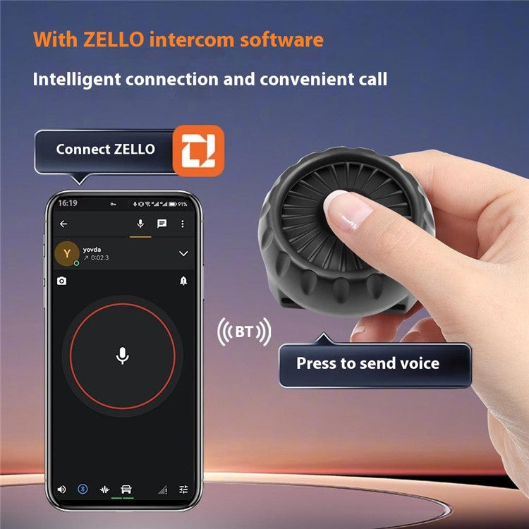 YPC21 For Zello IP67 Waterproof Wireless Bluetooth PTT Button Switch for Ios / Android