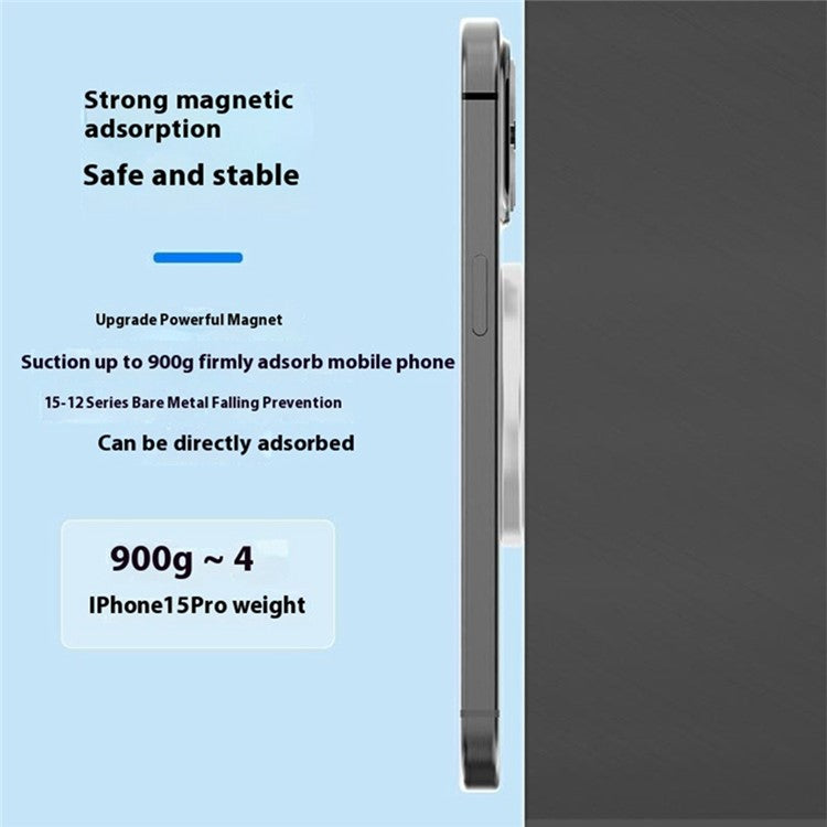 MG02 Compatible with MagSafe Magnetic Sticker Wall Mounted Phone Holder Mount for iPhone / Android Phone - White