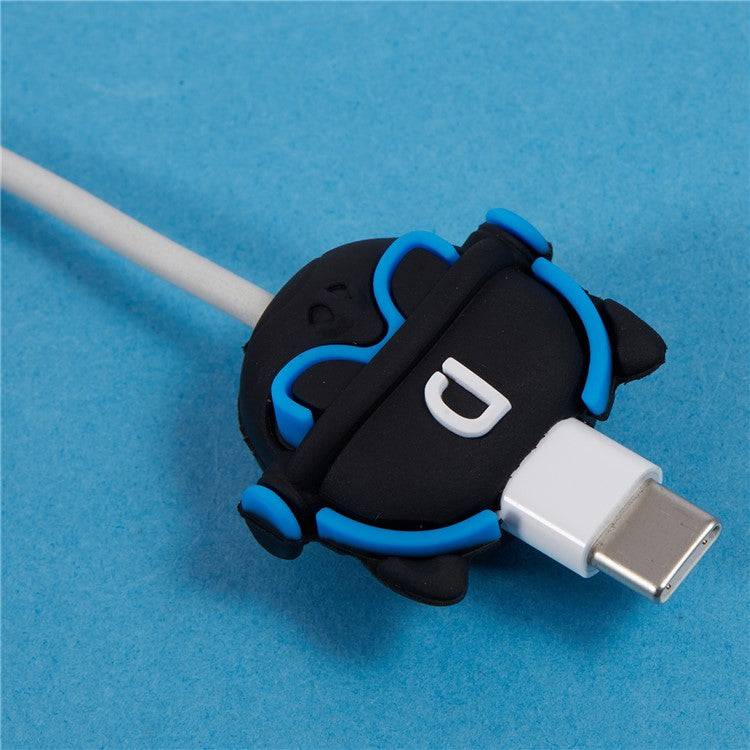 Cute Cartoon Data Cable Protector Prevent Breakage Charging Cord Saver Silicone Case - Style B