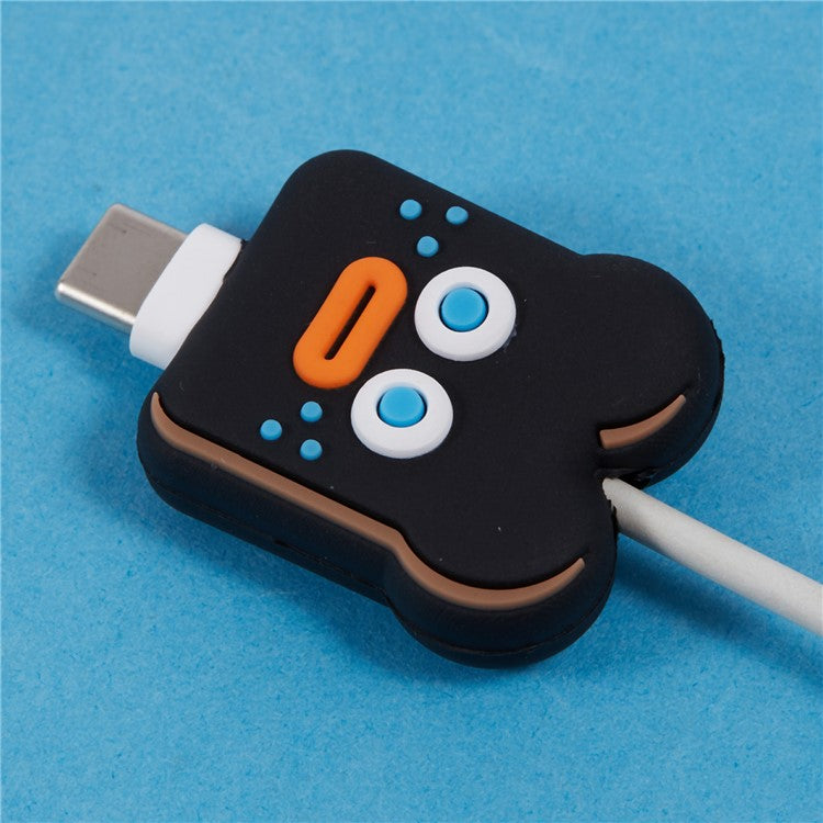 Cute Cartoon Data Cable Protector Prevent Breakage Charging Cord Saver Silicone Case - Style D